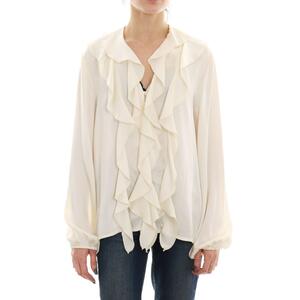 CAMICIA ROUCHES PANNA